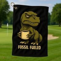 Fossil Fueled Grumpy Golf Towel thumb 1