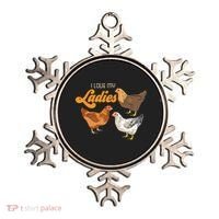 Funny Farmer Gift I Love My Ladies Chicken Ornament thumb 0