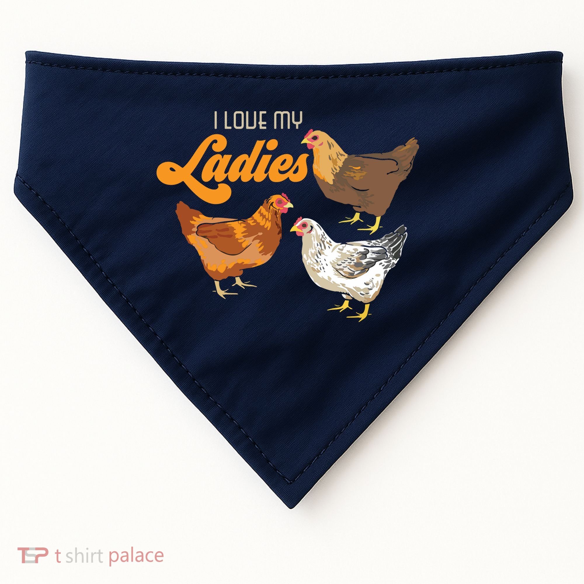 Funny Farmer Gift I Love My Ladies Chicken USA-Made Doggie Bandana