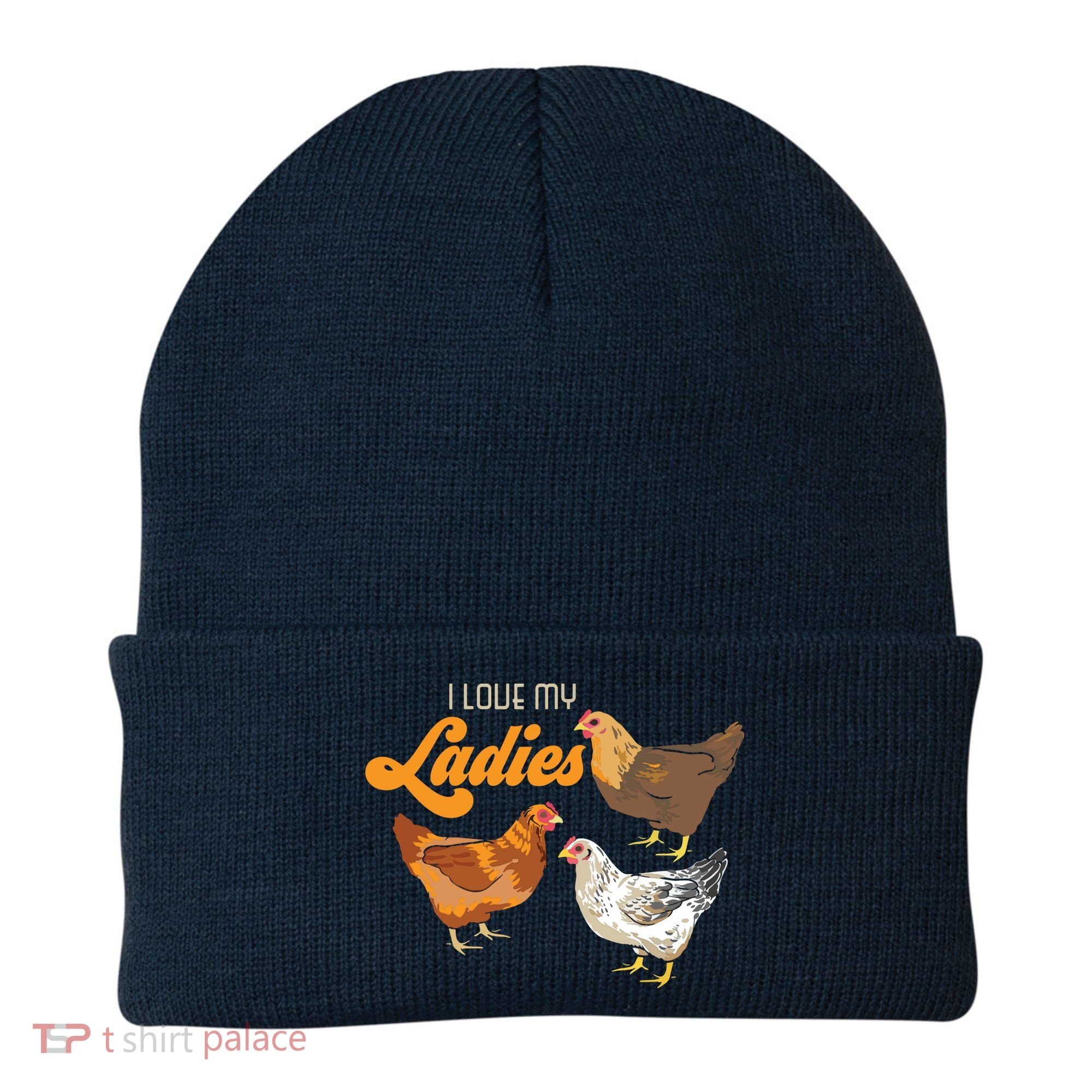 Funny Farmer Gift I Love My Ladies Chicken Beanie