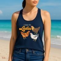 Funny Farmer Gift I Love My Ladies Chicken Women's Tank Top thumb 2