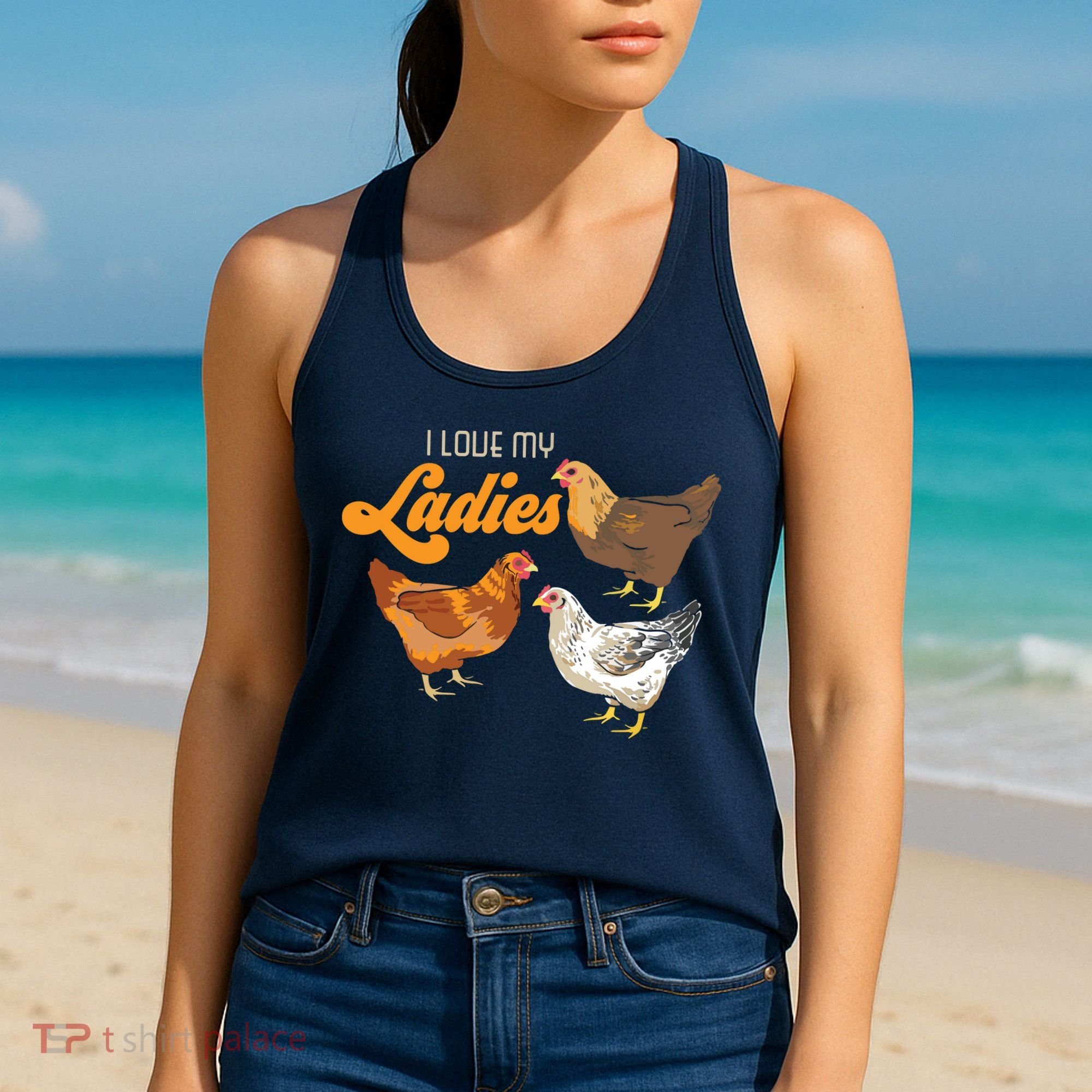 Funny Farmer Gift I Love My Ladies Chicken Women's Tank Top