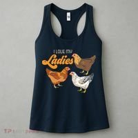 Funny Farmer Gift I Love My Ladies Chicken Women's Tank Top thumb 3