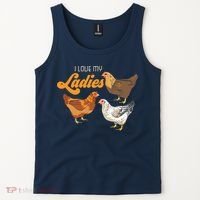 Funny Farmer Gift I Love My Ladies Chicken Tank Top thumb 2