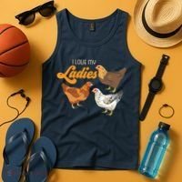 Funny Farmer Gift I Love My Ladies Chicken Tank Top thumb 4
