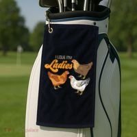 Funny Farmer Gift I Love My Ladies Chicken Golf Towel thumb 2