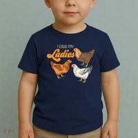 Funny Farmer Gift I Love My Ladies Chicken Toddler T-Shirt thumb 2