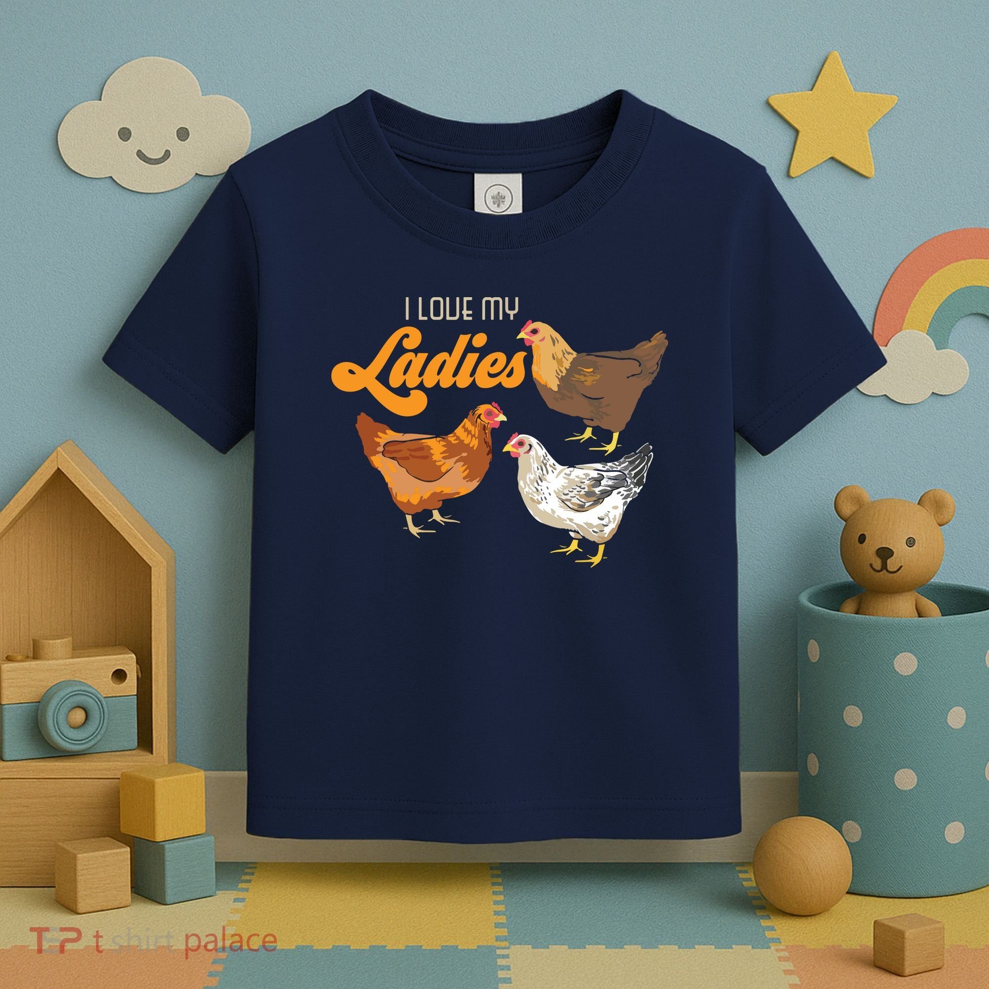 Funny Farmer Gift I Love My Ladies Chicken Toddler T-Shirt