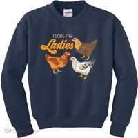 Funny Farmer Gift I Love My Ladies Chicken Kids Sweatshirt thumb 0