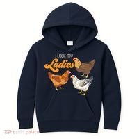 Funny Farmer Gift I Love My Ladies Chicken Kids Hoodie thumb 0