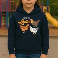 Funny Farmer Gift I Love My Ladies Chicken Kids Hoodie thumb 3