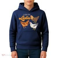 Funny Farmer Gift I Love My Ladies Chicken Kids Hoodie thumb 4