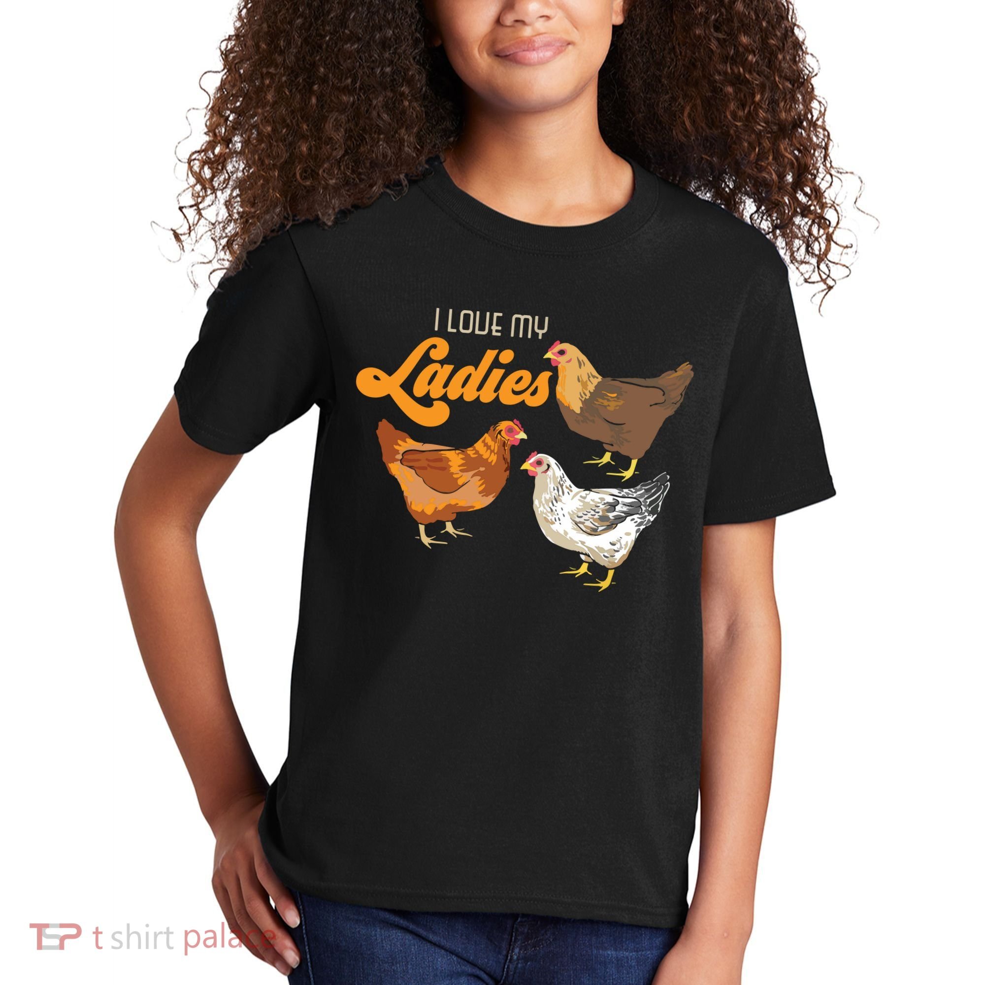 Funny Farmer Gift I Love My Ladies Chicken Kids T-Shirt