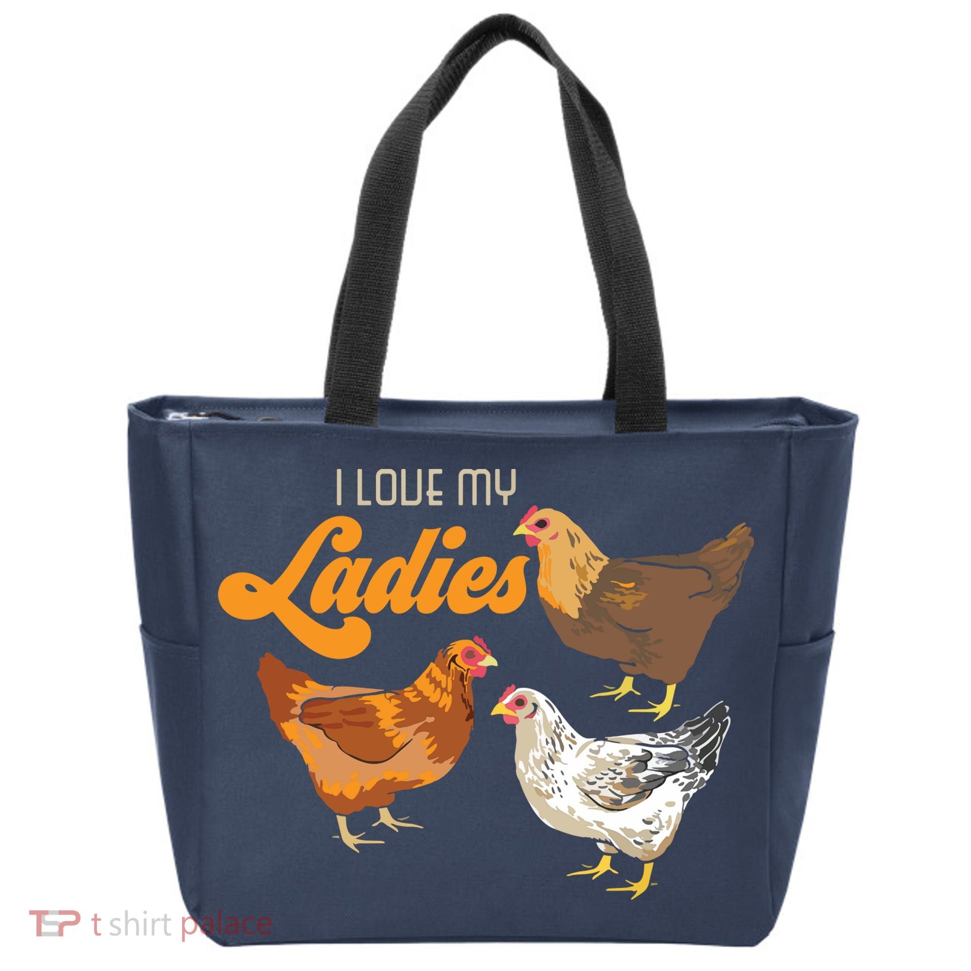 Funny Farmer Gift I Love My Ladies Chicken Tote Bag