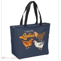 Funny Farmer Gift I Love My Ladies Chicken Tote Bag thumb 2