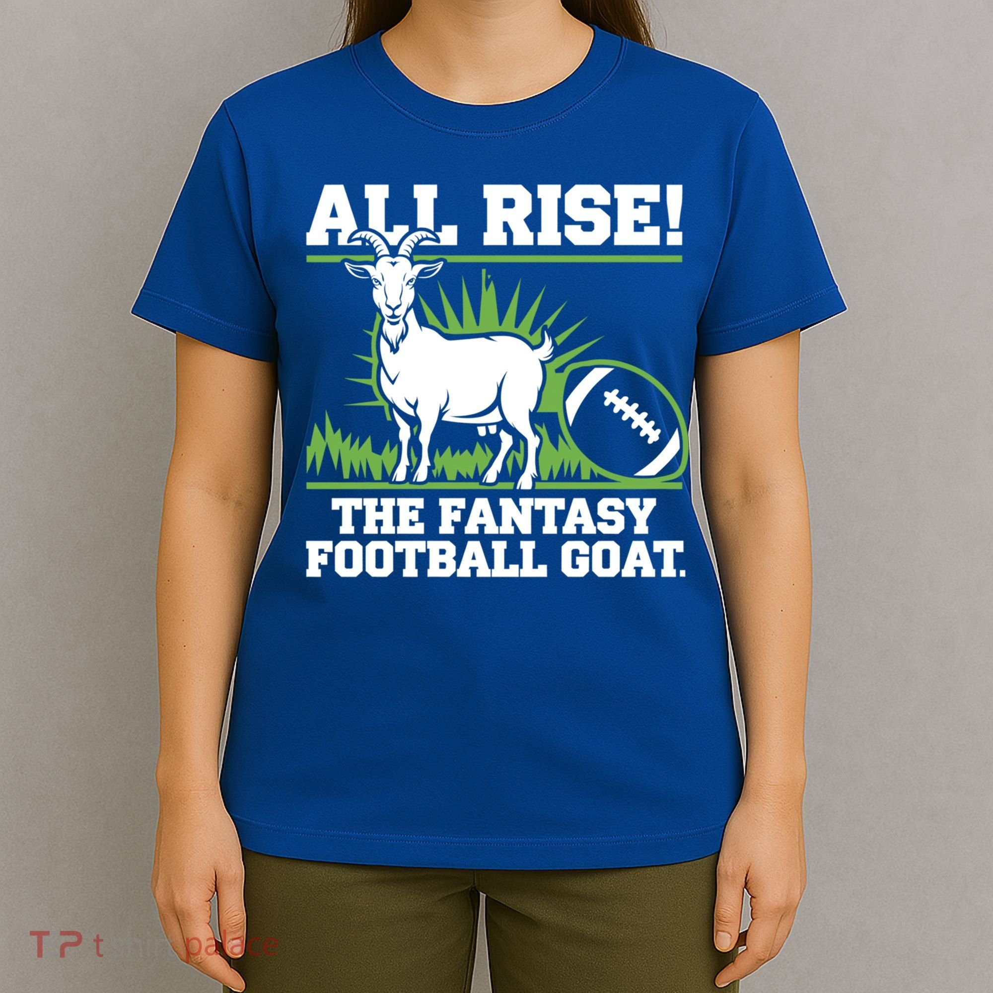 Fantasy Football GOAT Funny Sports Fan Gift T-Shirt