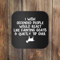 Funny, Fainting Goat . Joke Sarcastic Family Coaster thumb 0