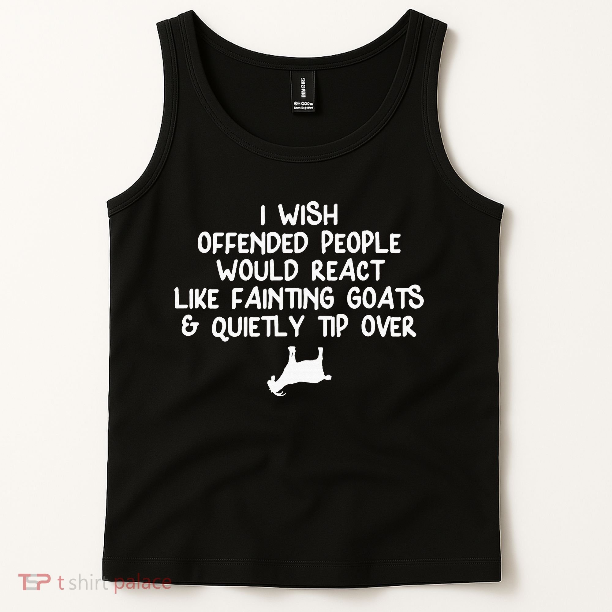 Funny, Fainting Goat . Joke Sarcastic Family Tank Top