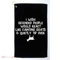Funny, Fainting Goat . Joke Sarcastic Family Golf Towel thumb 0