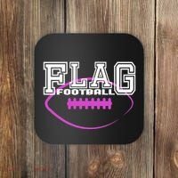 Flag Football Girl Player Team Coaster thumb 0