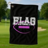 Flag Football Girl Player Team Golf Towel thumb 1
