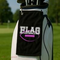 Flag Football Girl Player Team Golf Towel thumb 2