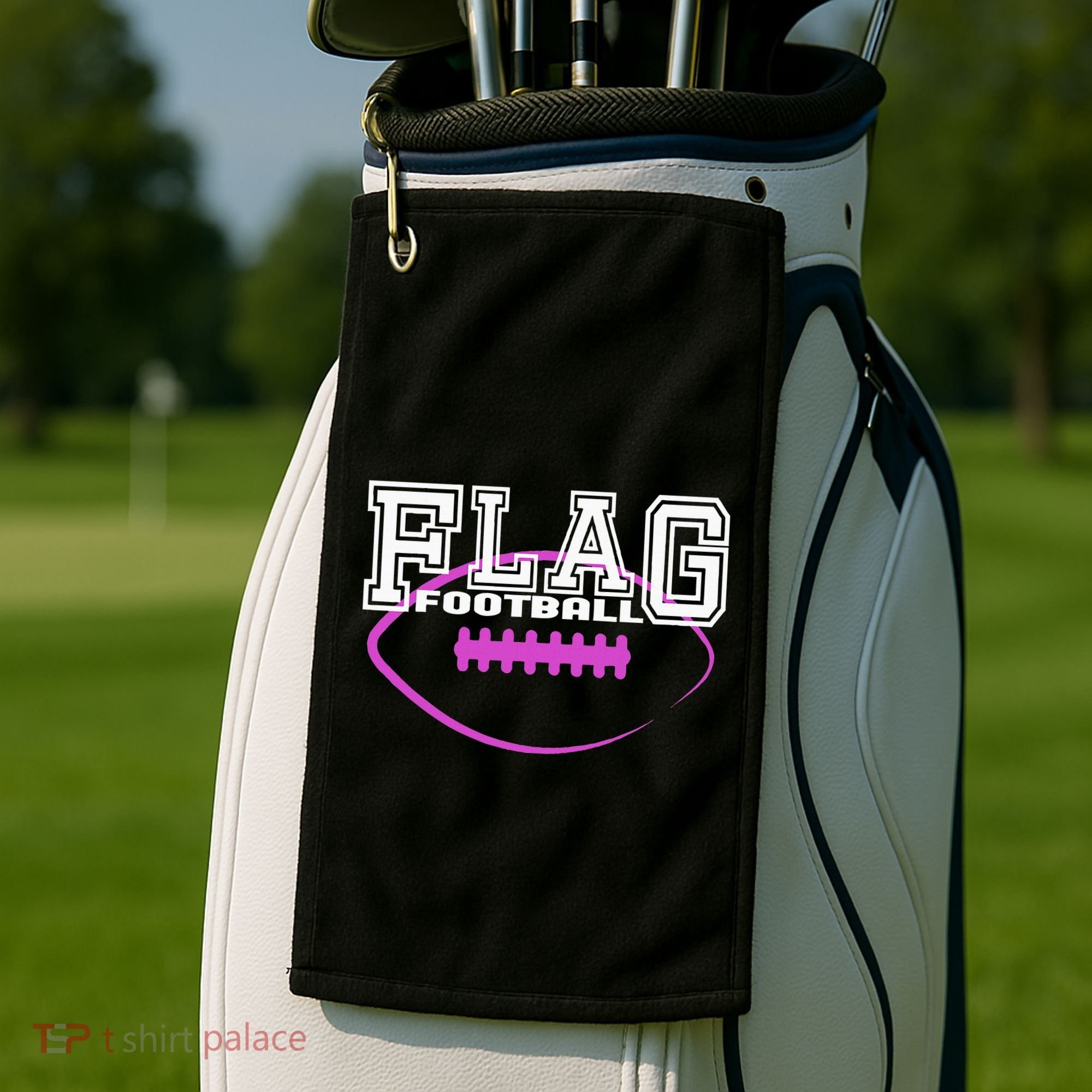 Flag Football Girl Player Team Golf Towel