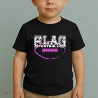 Flag Football Girl Player Team Toddler T-Shirt thumb 2