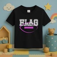 Flag Football Girl Player Team Toddler T-Shirt thumb 3