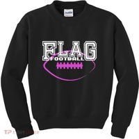 Flag Football Girl Player Team Kids Sweatshirt thumb 0