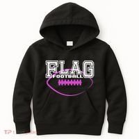 Flag Football Girl Player Team Kids Hoodie thumb 0