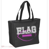 Flag Football Girl Player Team Tote Bag thumb 2