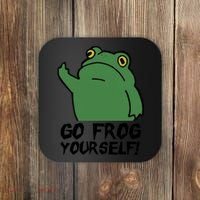 Funny Frog Go Frog Yourself! Gift Coaster thumb 0