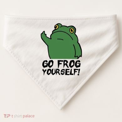 Funny Frog Go Frog Yourself! Gift USA-Made Doggie Bandana