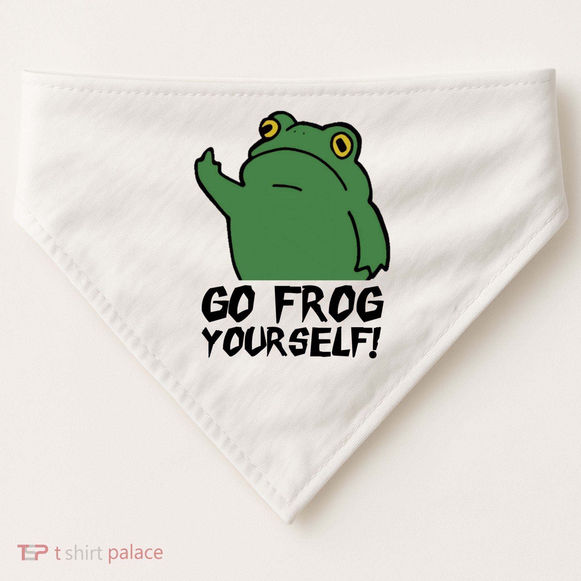 Funny Frog Go Frog Yourself! Gift USA-Made Doggie Bandana