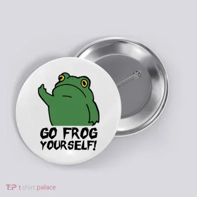 Funny Frog Go Frog Yourself! Gift Button