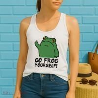 Funny Frog Go Frog Yourself! Gift Women's Tank Top thumb 2