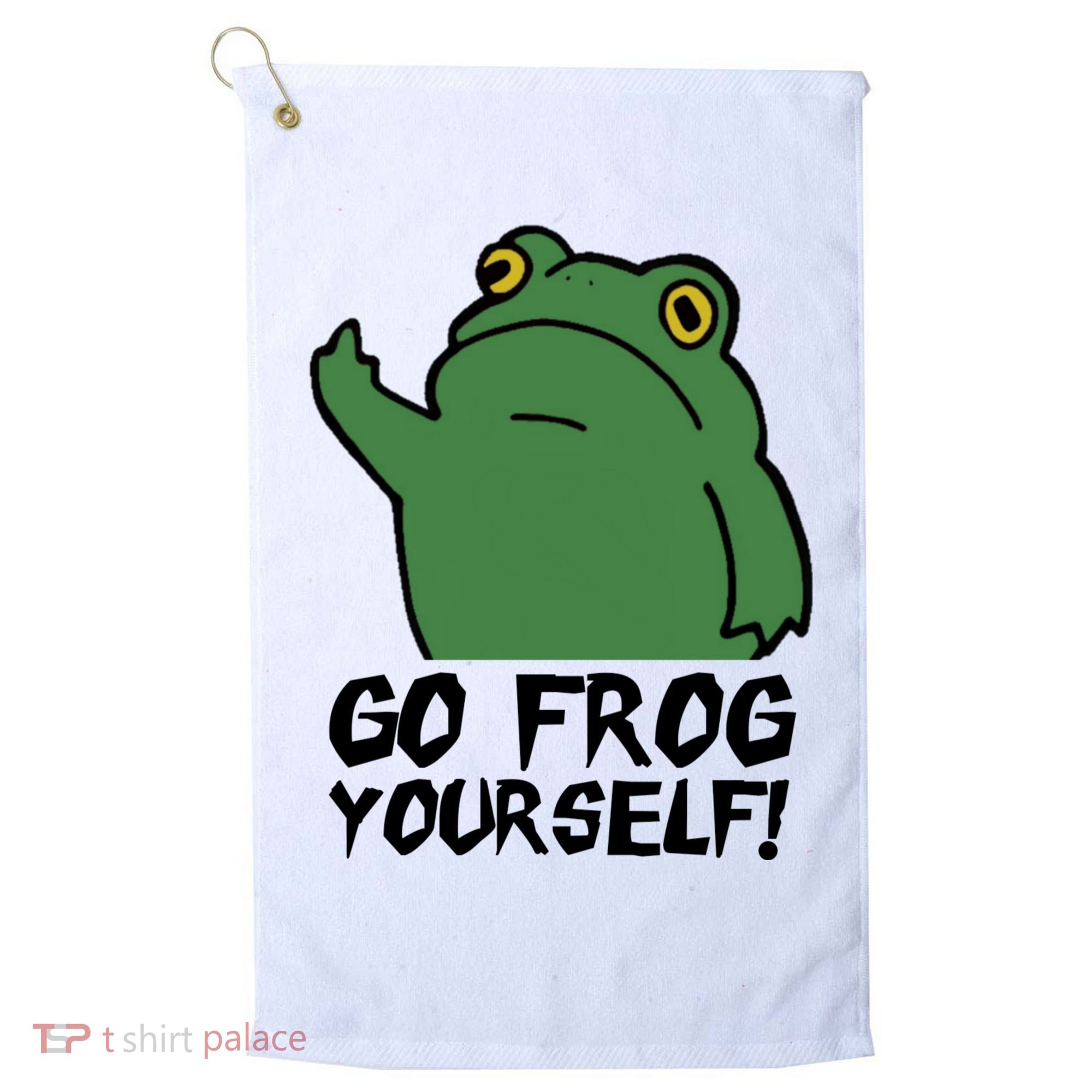 Funny Frog Go Frog Yourself! Gift Golf Towel