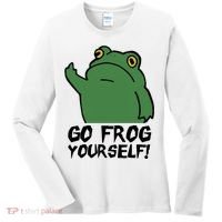 Funny Frog Go Frog Yourself! Gift Women's Long Sleeve Shirt thumb 0
