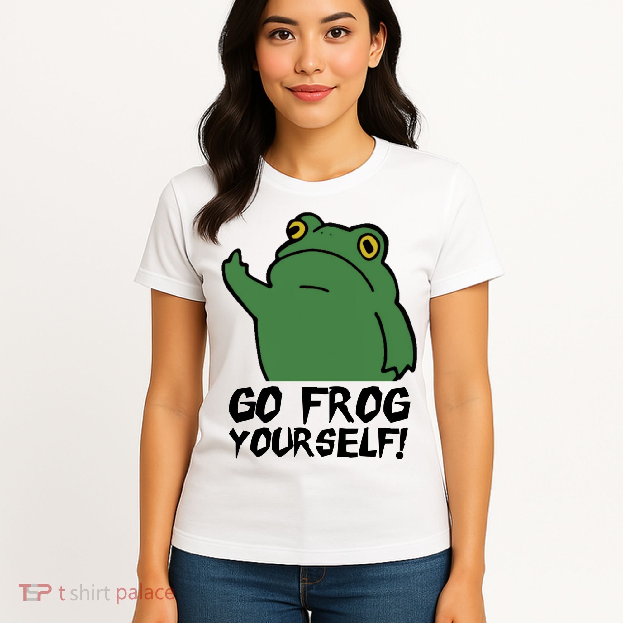 Funny Frog Go Frog Yourself! Gift Women's T-Shirt