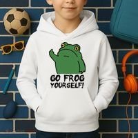 Funny Frog Go Frog Yourself! Gift Kids Hoodie thumb 2