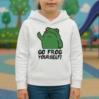 Funny Frog Go Frog Yourself! Gift Kids Hoodie thumb 3