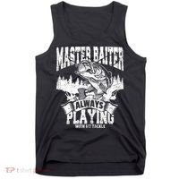 Funny Fishing Gift Master Baiter Playing W My Tackle Tank Top thumb 0