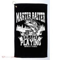 Funny Fishing Gift Master Baiter Playing W My Tackle Golf Towel thumb 0