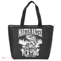 Funny Fishing Gift Master Baiter Playing W My Tackle Tote Bag thumb 0
