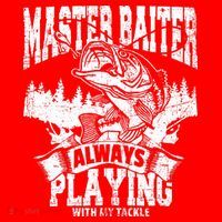 Funny Fishing Gift Master Baiter Playing W My Tackle Santa Hat thumb 1