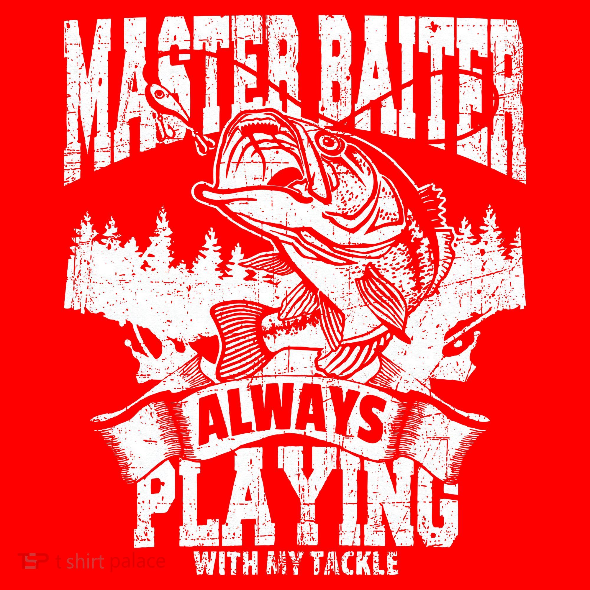 Funny Fishing Gift Master Baiter Playing W My Tackle Santa Hat