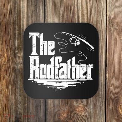 Funny Fishing Gift The Rodfather Coaster