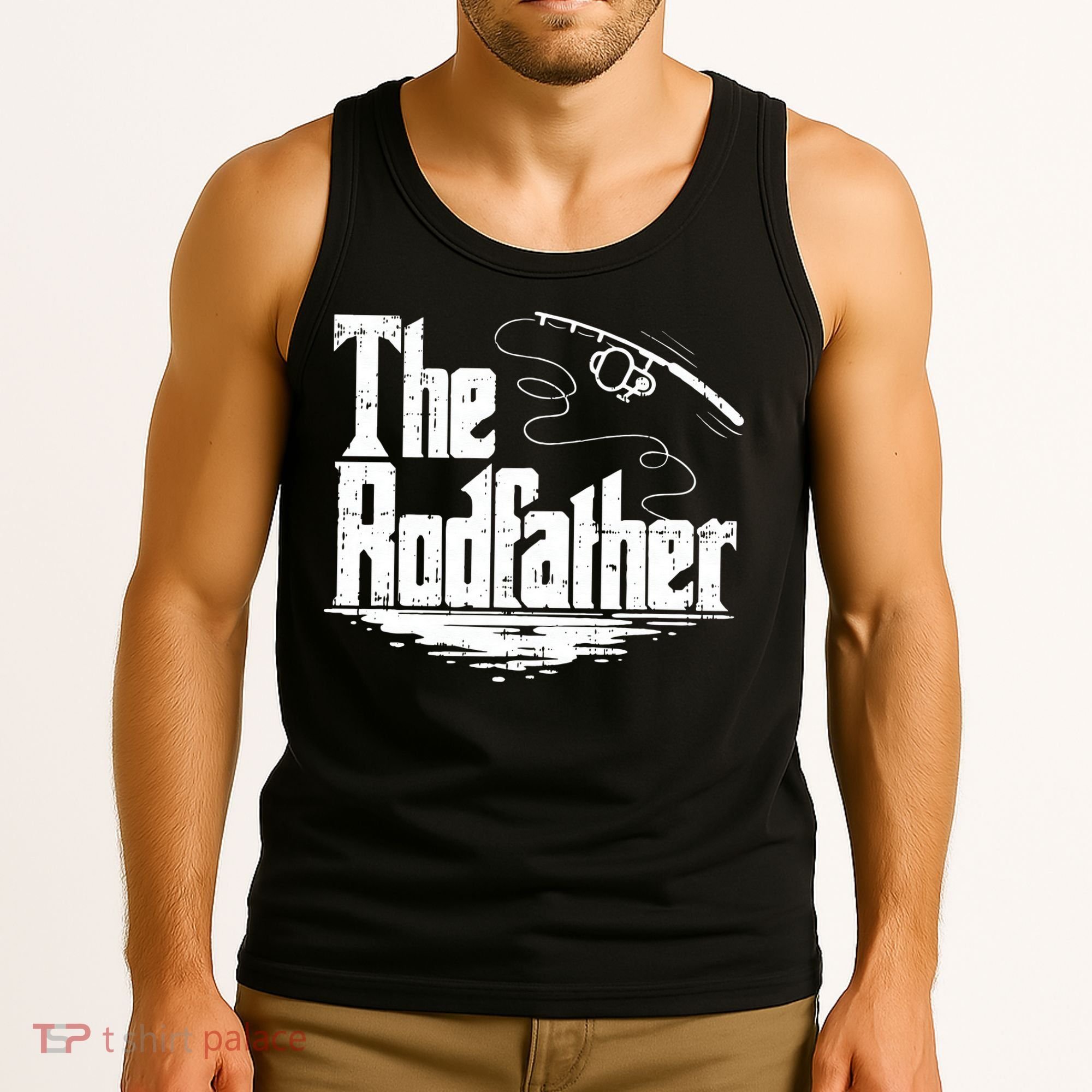 Funny Fishing Gift The Rodfather Tank Top