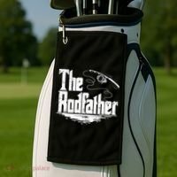 Funny Fishing Gift The Rodfather Golf Towel thumb 2